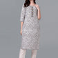 Casual Kurti Cotton Off White Weaving Kurtis