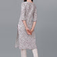Casual Kurti Cotton Off White Weaving Kurtis