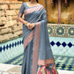 Classic Cotton Silk Grey Weaving Saree