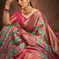 Traditional Saree Silk Firozi Pink Weaving Saree