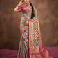 Traditional Saree Silk Firozi Pink Weaving Saree