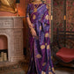 Classic Satin Purple Weaving Saree