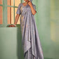 Contemporary Kanjivaram Silk Lavender Weaving Saree
