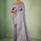 Contemporary Kanjivaram Silk Lavender Weaving Saree