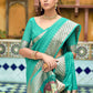 Classic Cotton Silk Sea Green Weaving Saree