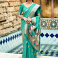 Classic Cotton Silk Sea Green Weaving Saree