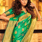 Trendy Saree Handloom Silk Green Weaving Saree