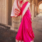 Contemporary Banarasi Silk Satin Silk Fuchsia Weaving Saree