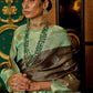 Contemporary Handloom Silk Green Weaving Saree