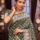 Traditional Saree Banarasi Silk Grey Weaving Saree