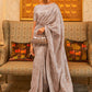 Contemporary Handloom Silk Grey Weaving Saree