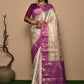 Classic Kanjivaram Silk Off White Weaving Saree