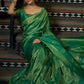 Trendy Saree Kanjivaram Silk Gold Green Weaving Saree