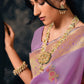Trendy Saree Silk Tissue Lavender Weaving Saree