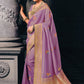 Trendy Saree Silk Tissue Lavender Weaving Saree