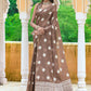 Classic Cotton Lucknowi Brown Weaving Saree