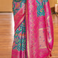 Traditional Saree Patola Silk Magenta Rama Weaving Saree