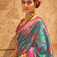 Traditional Saree Patola Silk Magenta Rama Weaving Saree