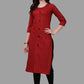 Designer Kurti Cotton Maroon Weaving Kurtis