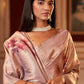 Classic Jacquard Mauve Digital Print Saree