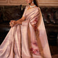 Classic Jacquard Mauve Digital Print Saree