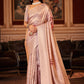 Classic Jacquard Mauve Digital Print Saree