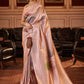 Contemporary Jacquard Mauve Digital Print Saree