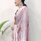 Classic Chiffon Viscose Mauve Weaving Saree