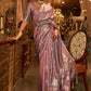 Classic Handloom Silk Satin Mauve Weaving Saree