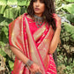 Traditional Saree Banarasi Silk Fuchsia Weaving Saree