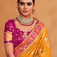 Contemporary Silk Multi Colour Patch Border Saree