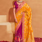 Contemporary Silk Multi Colour Patch Border Saree