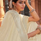 Contemporary Satin Silk Off White Weaving Saree