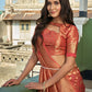 Trendy Saree Organza Silk Rust Weaving Saree