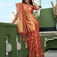 Trendy Saree Organza Silk Rust Weaving Saree