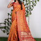 Contemporary Patola Silk Pure Silk Orange Weaving Saree