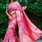 Contemporary Patola Silk Pink Weaving Saree