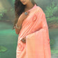 Designer Silk Peach Weaving Saree