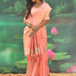 Designer Silk Peach Weaving Saree