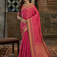 Contemporary Silk Pink Weaving Saree