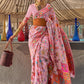 Trendy Saree Handloom Silk Pink Weaving Saree