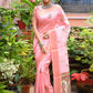 Trendy Saree Tussar Silk Pink Weaving Saree