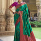 Contemporary Satin Silk Purple Rama Weaving Saree