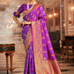 Trendy Saree Handloom Silk Purple Weaving Saree