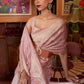 Designer Silk Purple Weaving Saree