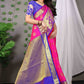 Contemporary Banarasi Silk Rani Weaving Saree