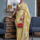 Classic Patola Silk Yellow Hand Work Saree