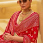 Trendy Saree Brasso Organza Red Weaving Saree