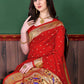 Trendy Saree Silk Red Patch Border Saree