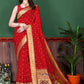 Trendy Saree Silk Red Patch Border Saree